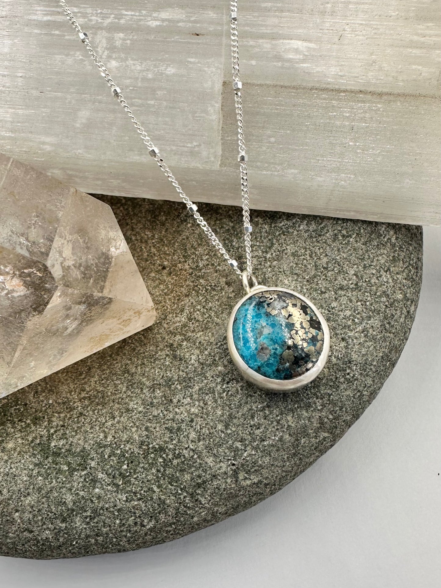 The Clear Sky Passage Necklace: Persian Blue & Sterling Silver