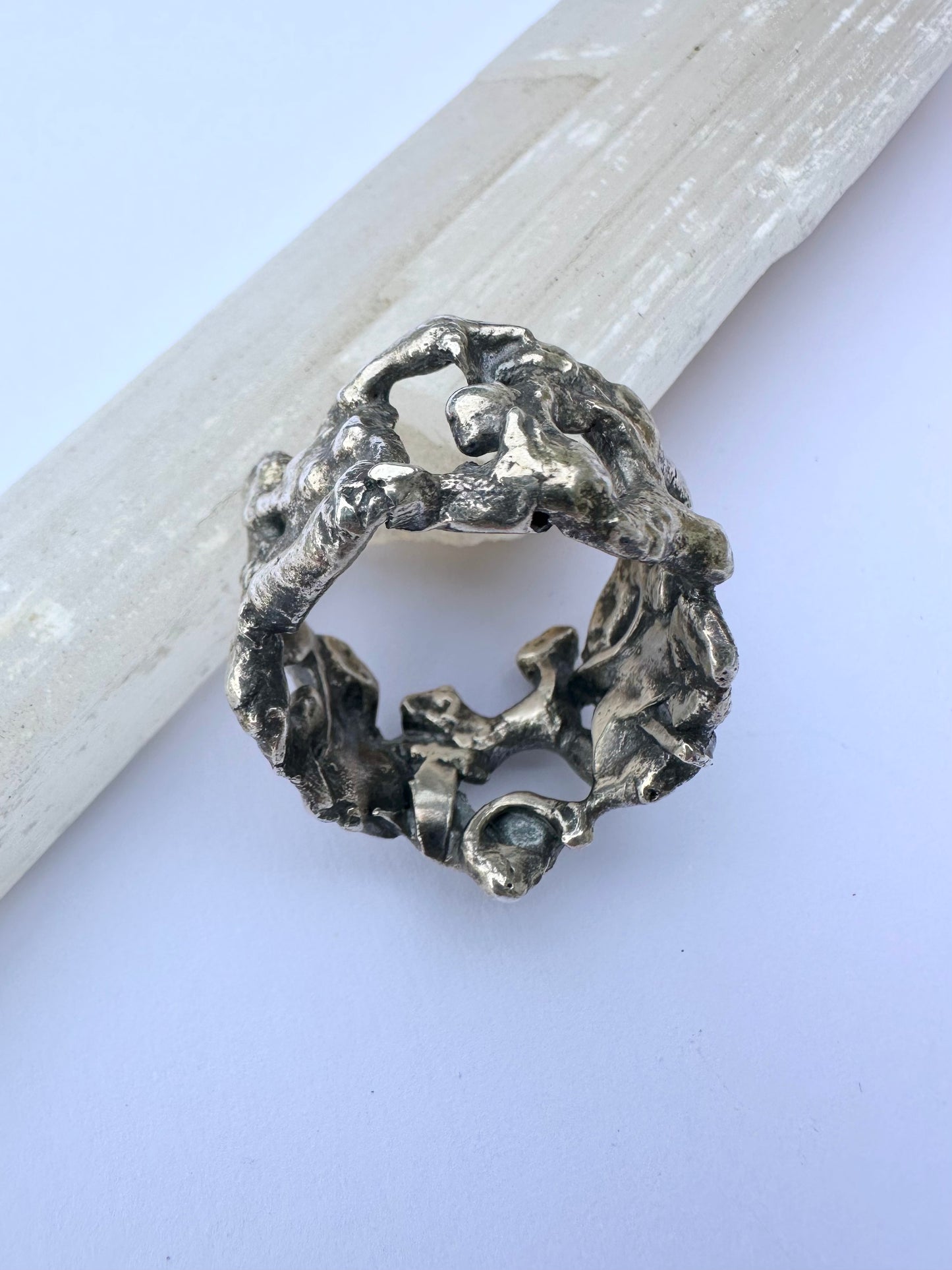 Forged Steadfast Ring: Sterling Silver - size 12