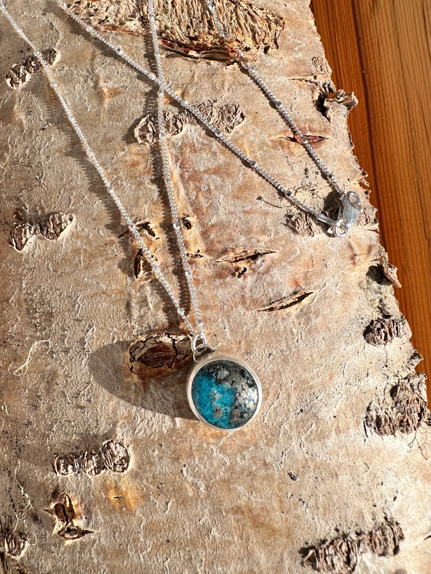 The Clear Sky Passage Necklace: Persian Blue & Sterling Silver