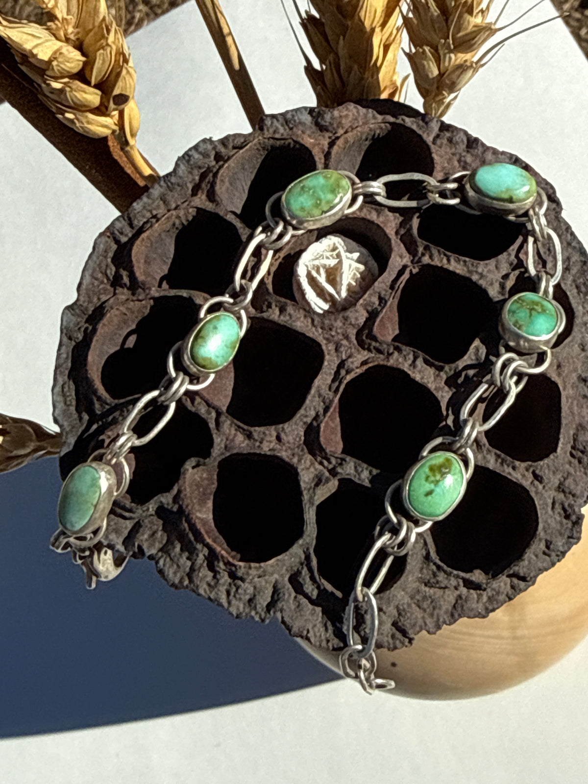Meadow Stream Bracelet: Sonoran Lime Turquoise