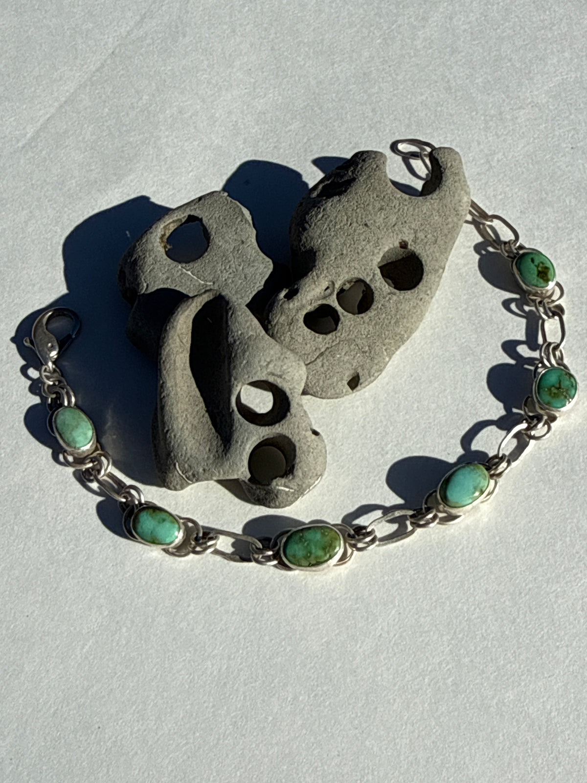 Meadow Stream Bracelet: Sonoran Lime Turquoise