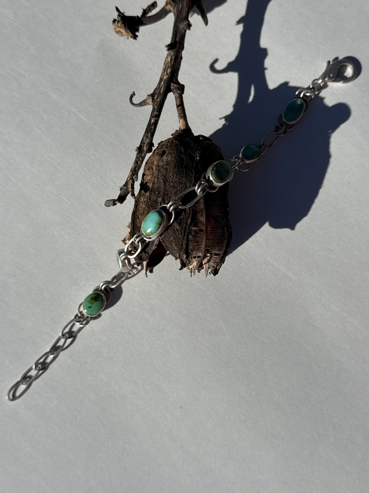 Meadow Stream Bracelet: Sonoran Lime Turquoise