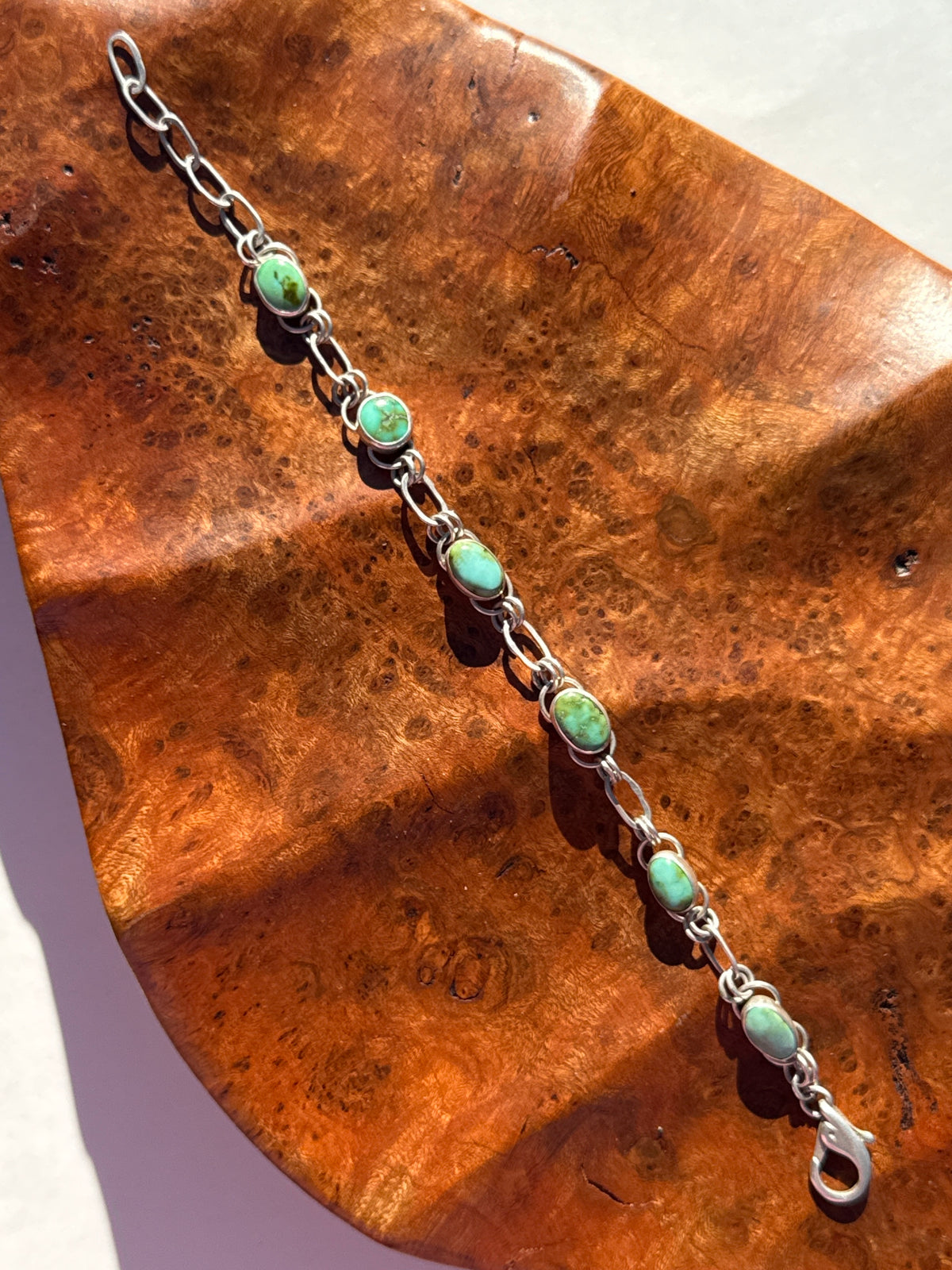 Meadow Stream Bracelet: Sonoran Lime Turquoise