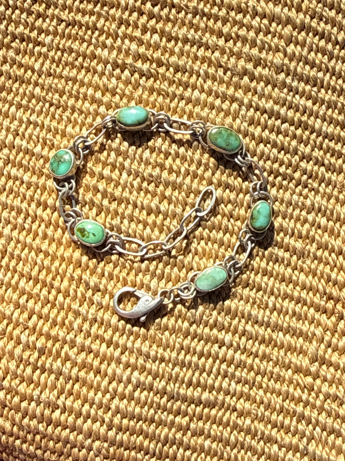 Meadow Stream Bracelet: Sonoran Lime Turquoise