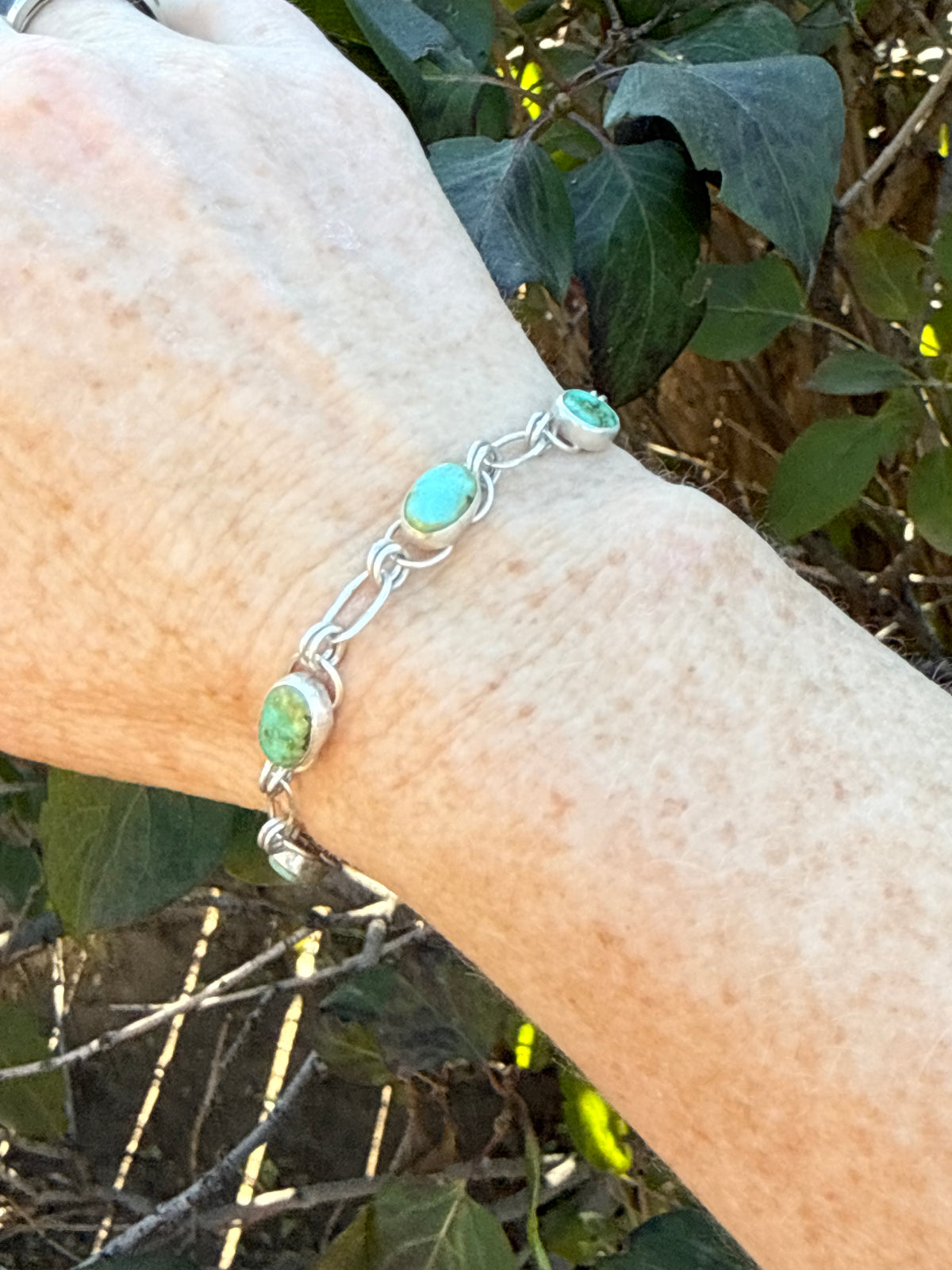Meadow Stream Bracelet: Sonoran Lime Turquoise