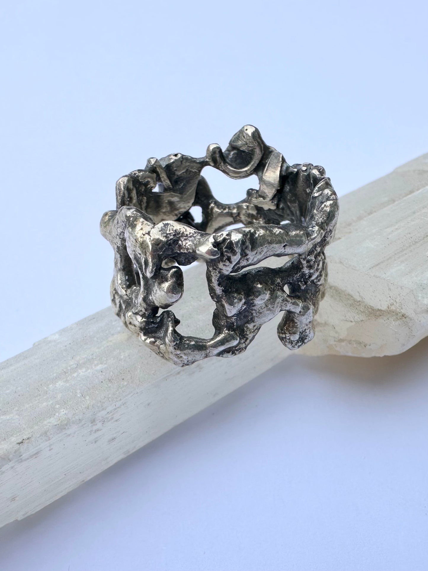 Forged Steadfast Ring: Sterling Silver - size 12