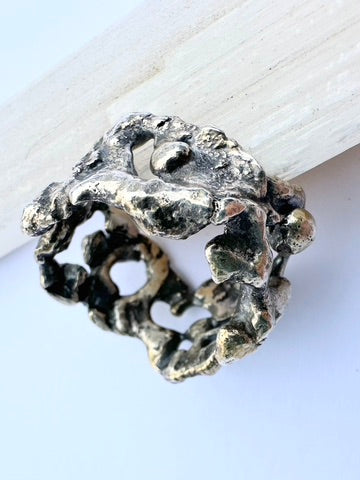 Forged Steadfast Ring: Sterling Silver - size 12