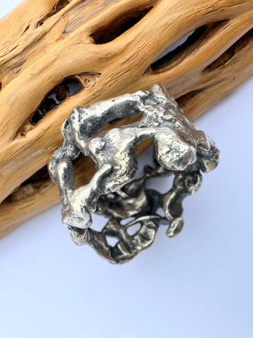Forged Steadfast Ring: Sterling Silver - size 12