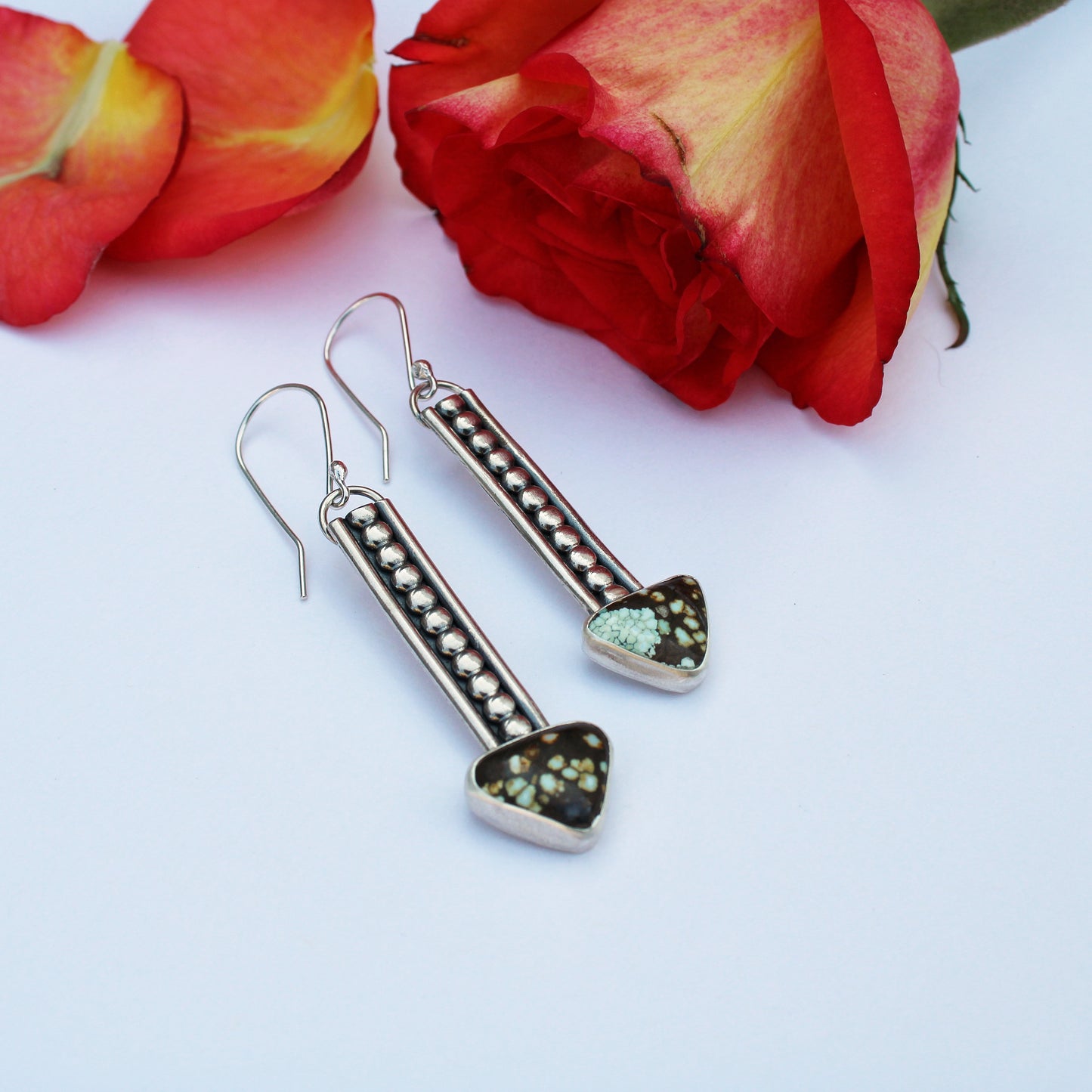 Sagebrush Sky Earrings - Sterling Silver & Blue Moon Turquoise