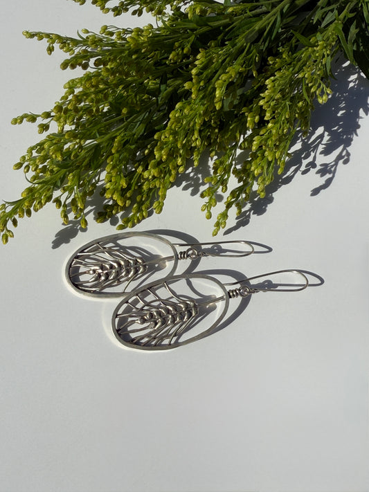 Harvest Moon Earrings: Sterling Silver