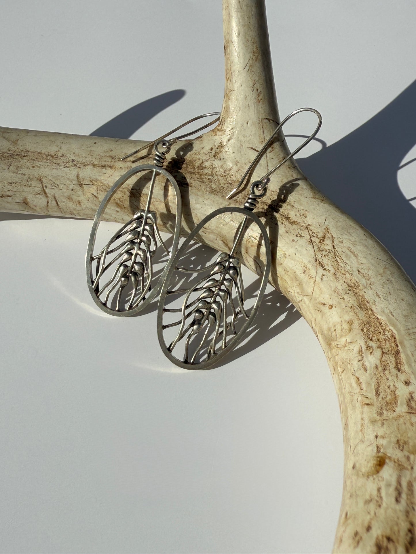 Harvest Moon Earrings: Sterling Silver