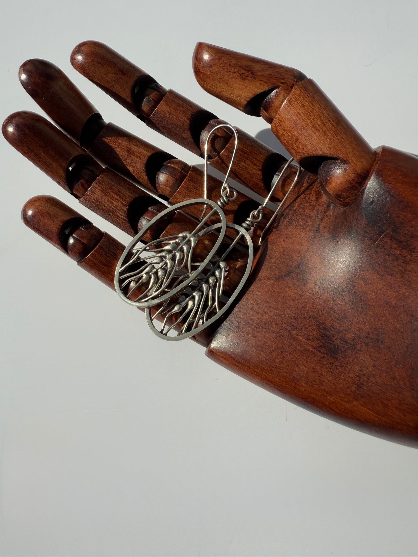 Harvest Moon Earrings: Sterling Silver