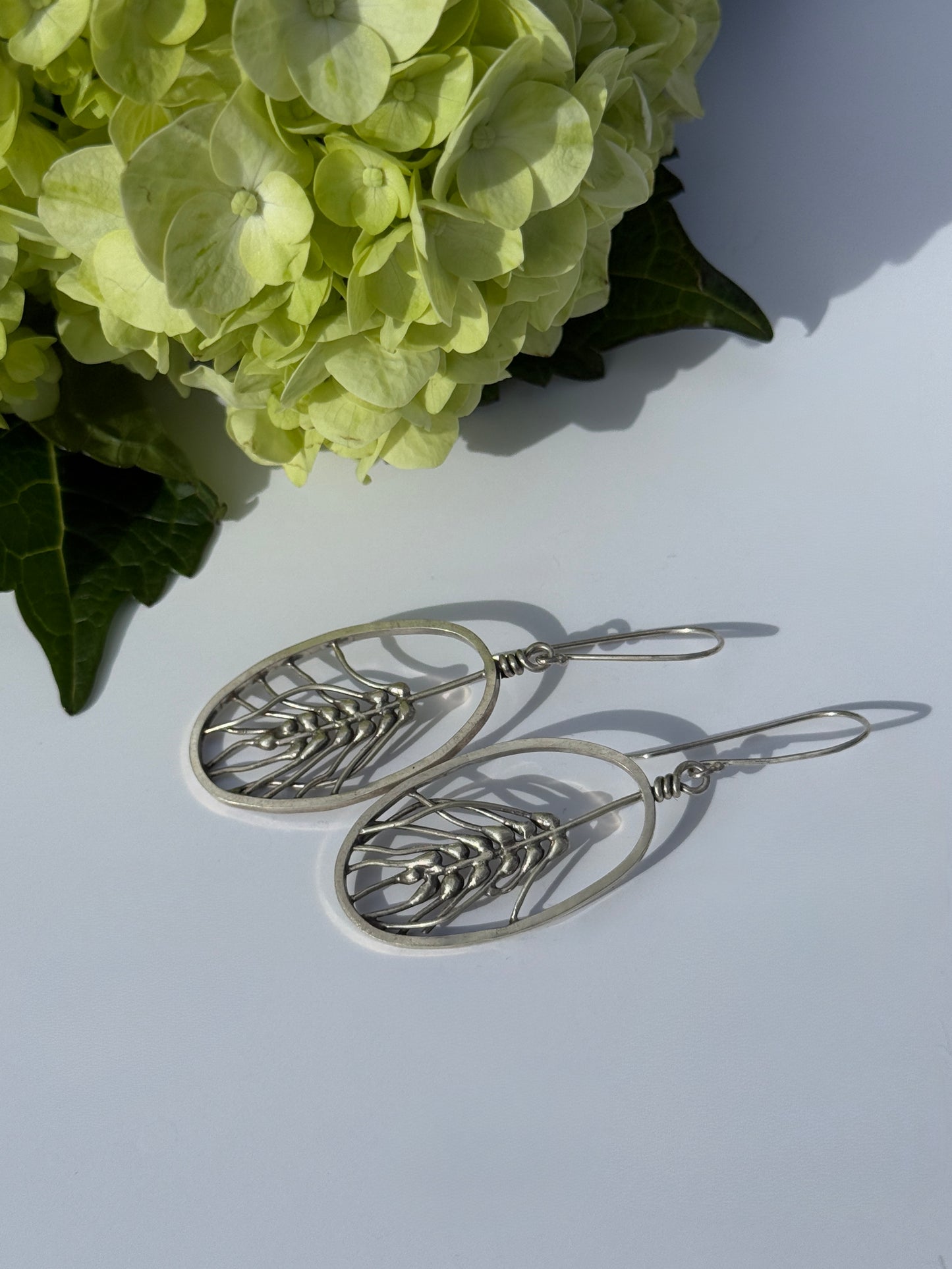 Harvest Moon Earrings: Sterling Silver