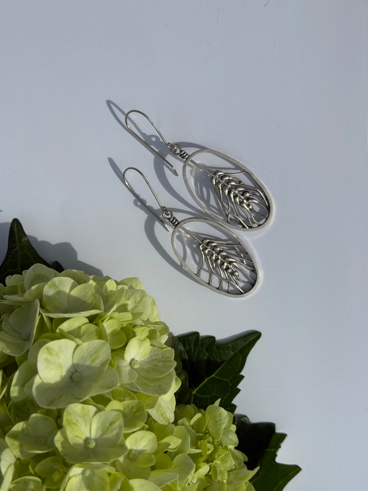 Harvest Moon Earrings: Sterling Silver