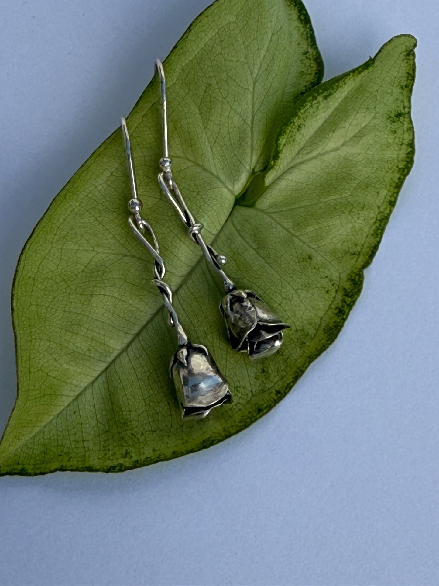 Small Acts of Devotion: Sterling Silver Rose Earrings