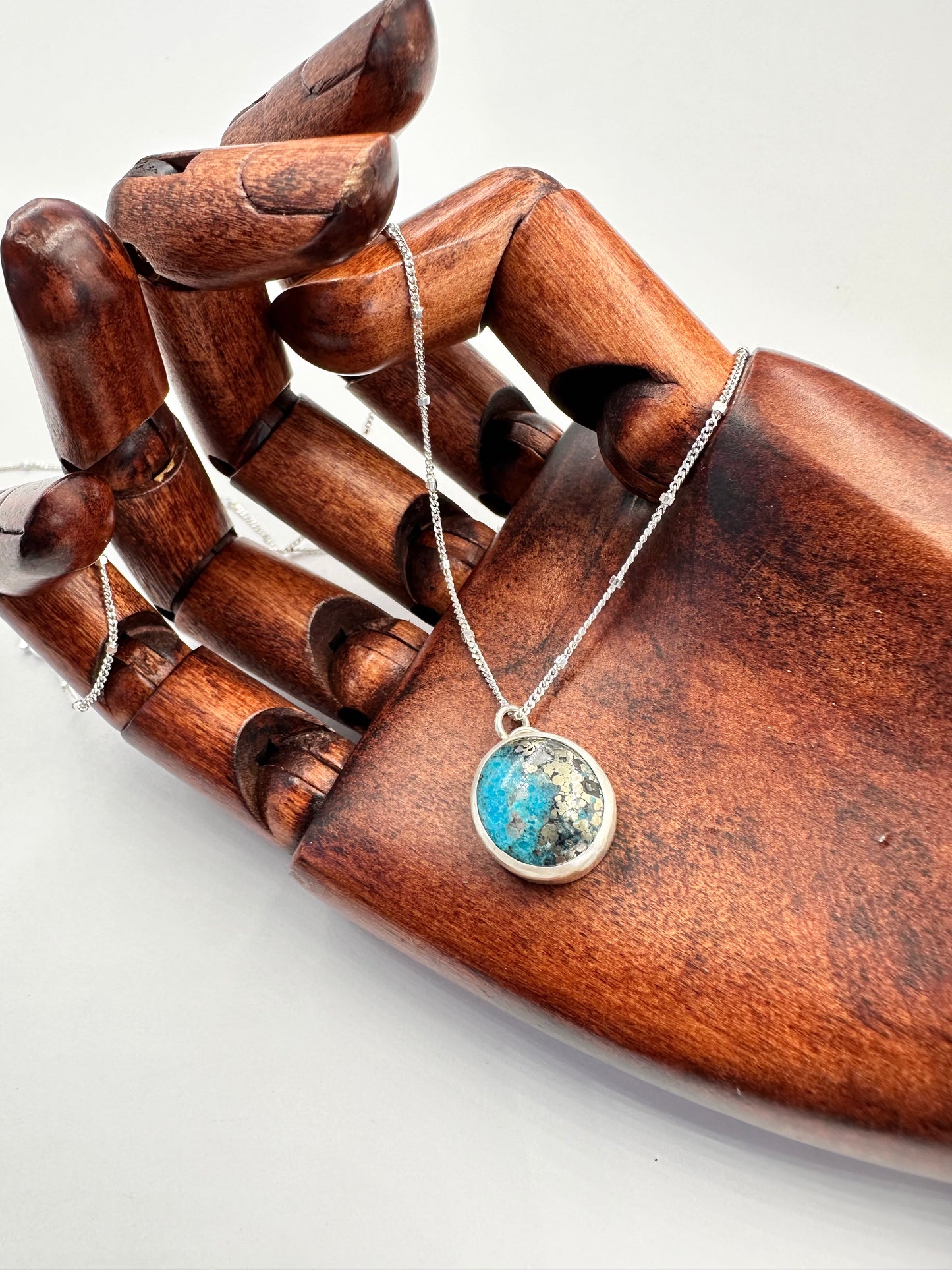The Clear Sky Passage Necklace: Persian Blue & Sterling Silver
