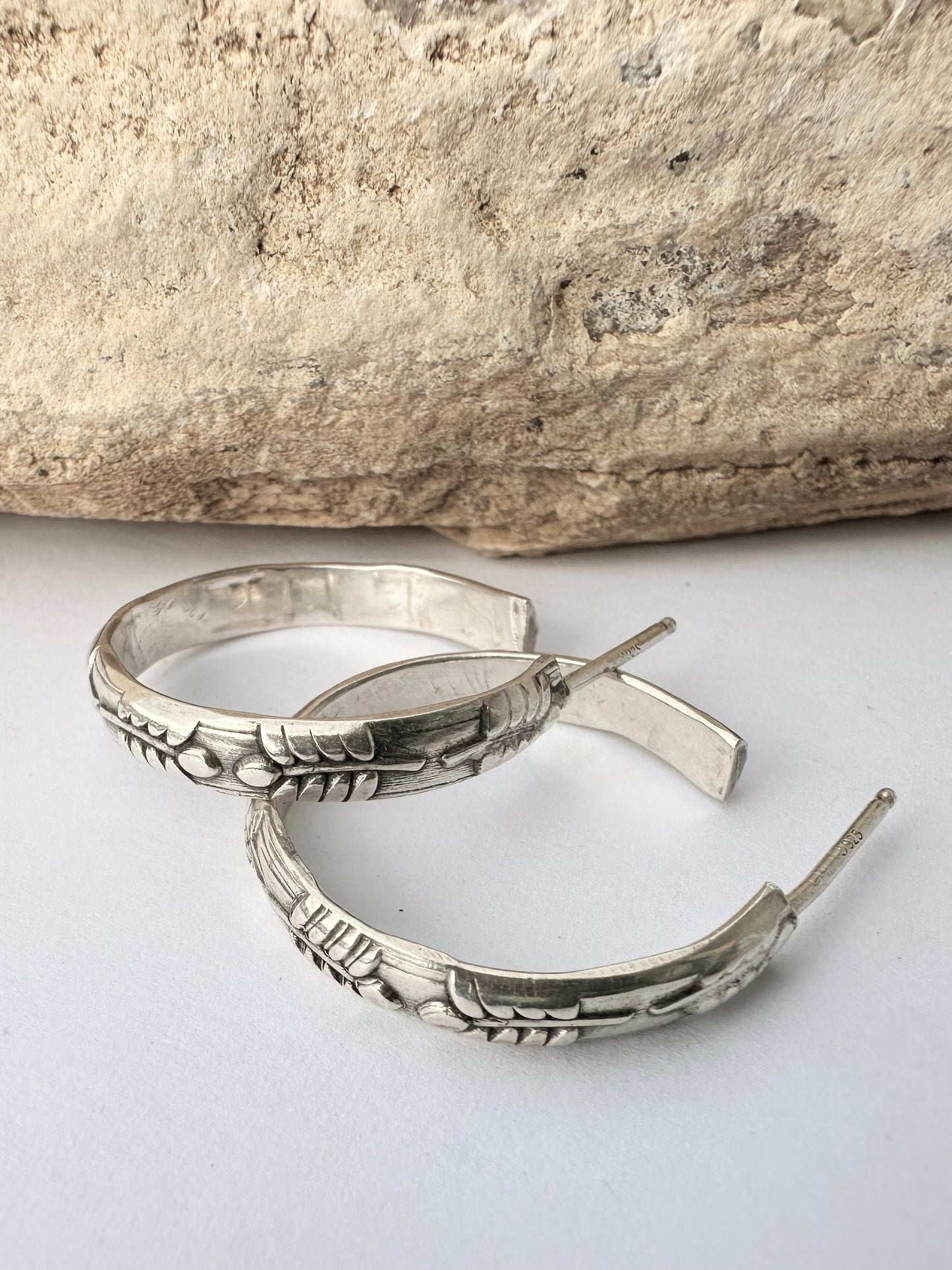 Rooted Rhythm Hoop Earrings