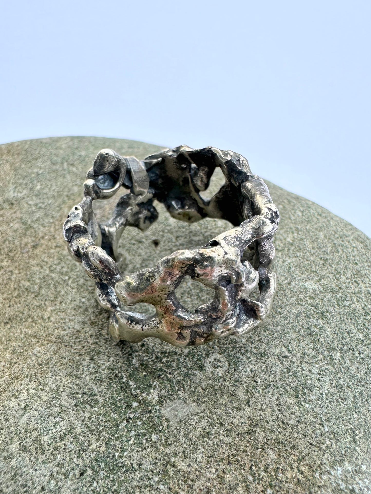 Forged Steadfast Ring: Sterling Silver - size 12