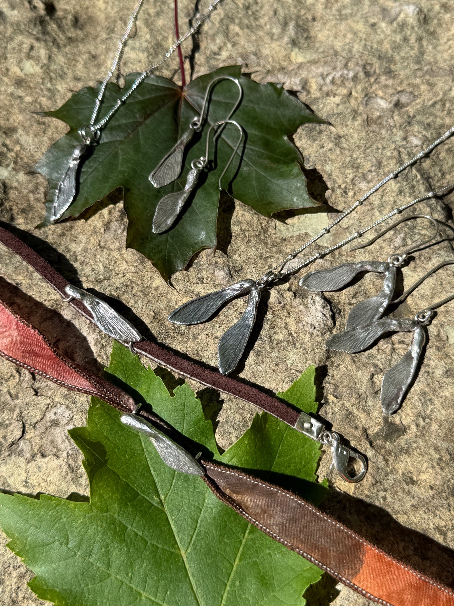 Whirligig (Maple Samara) in Silver