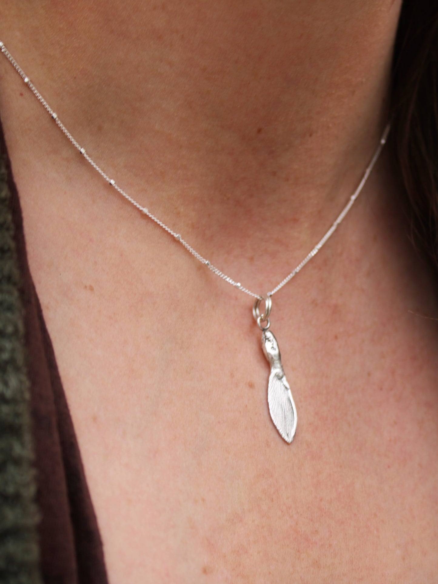 Whirligig (Maple Samara) in Silver