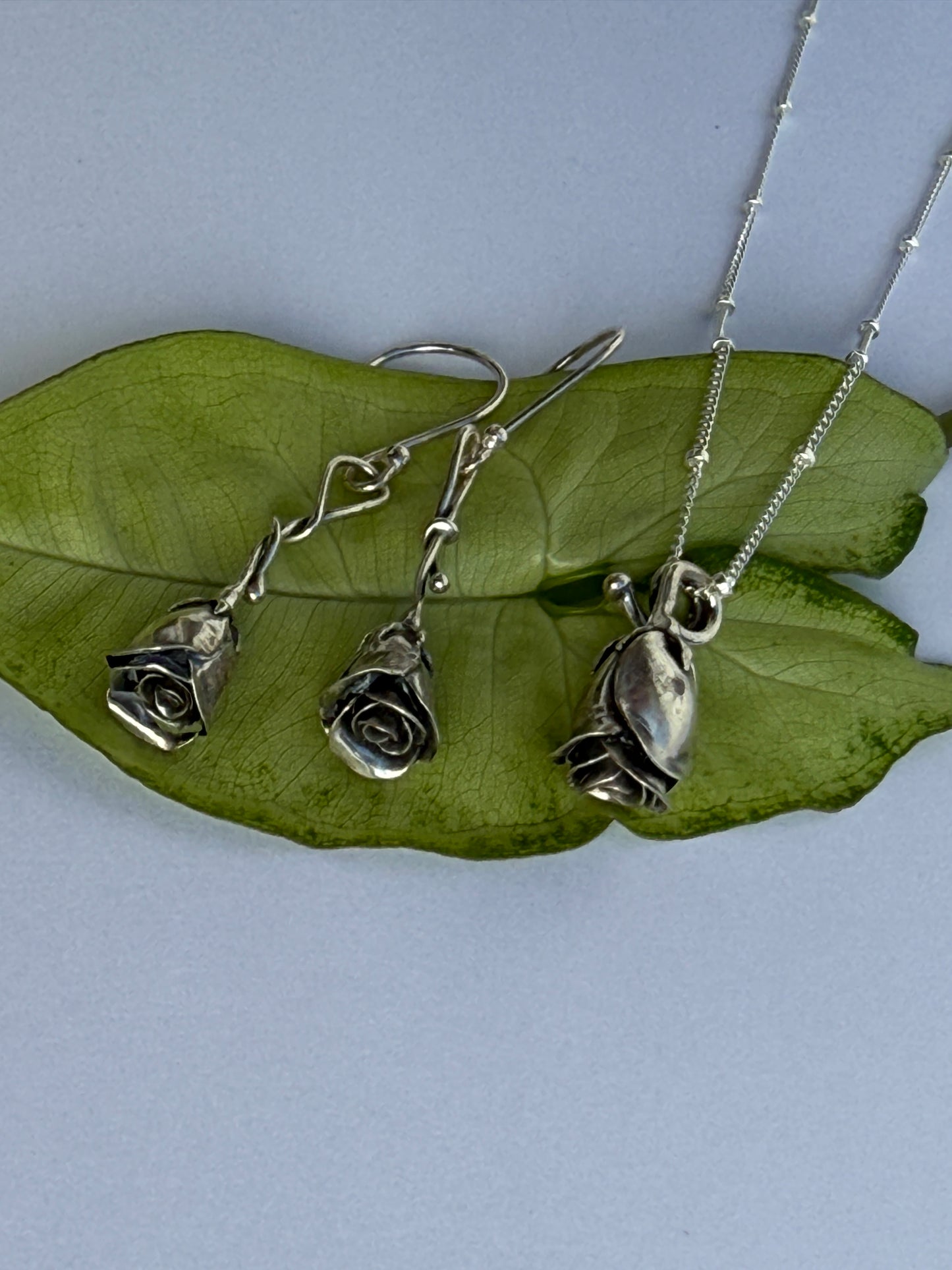 Tended With Care: Sterling Silver Rose Pendant