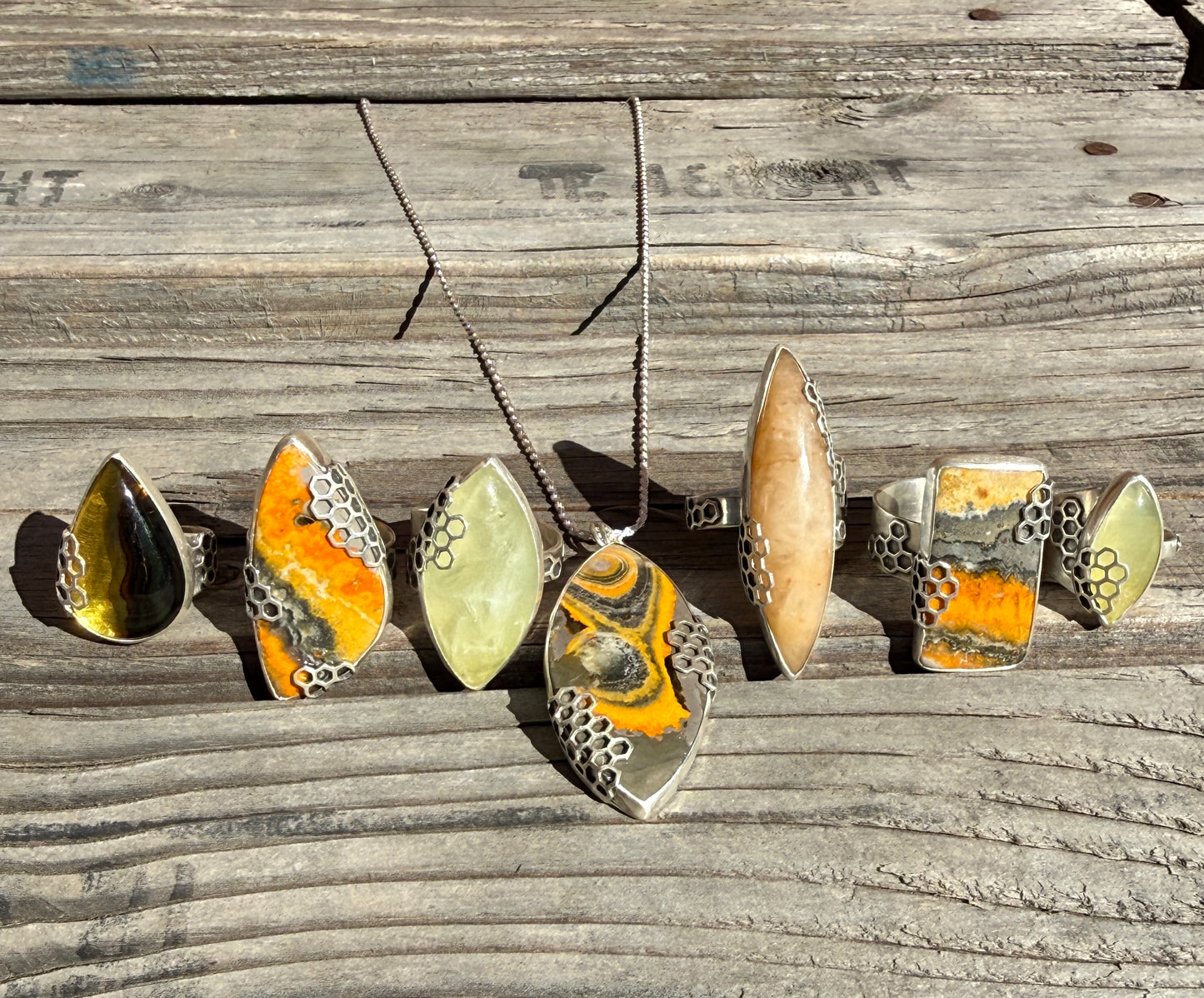 Quiet Glow Ring - Sterling Silver & Chiapas Amber - size 6