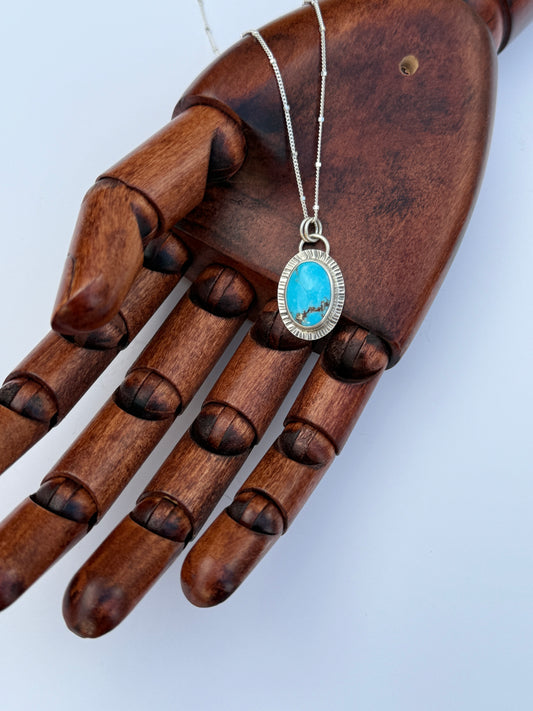 Havasu Sky Pendant: Sterling Silver & Havasu Blue Turquoise