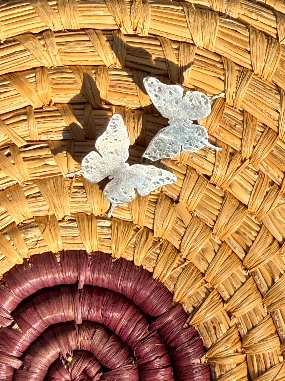 The Flutter Studs: Sterling Silver Butterflies