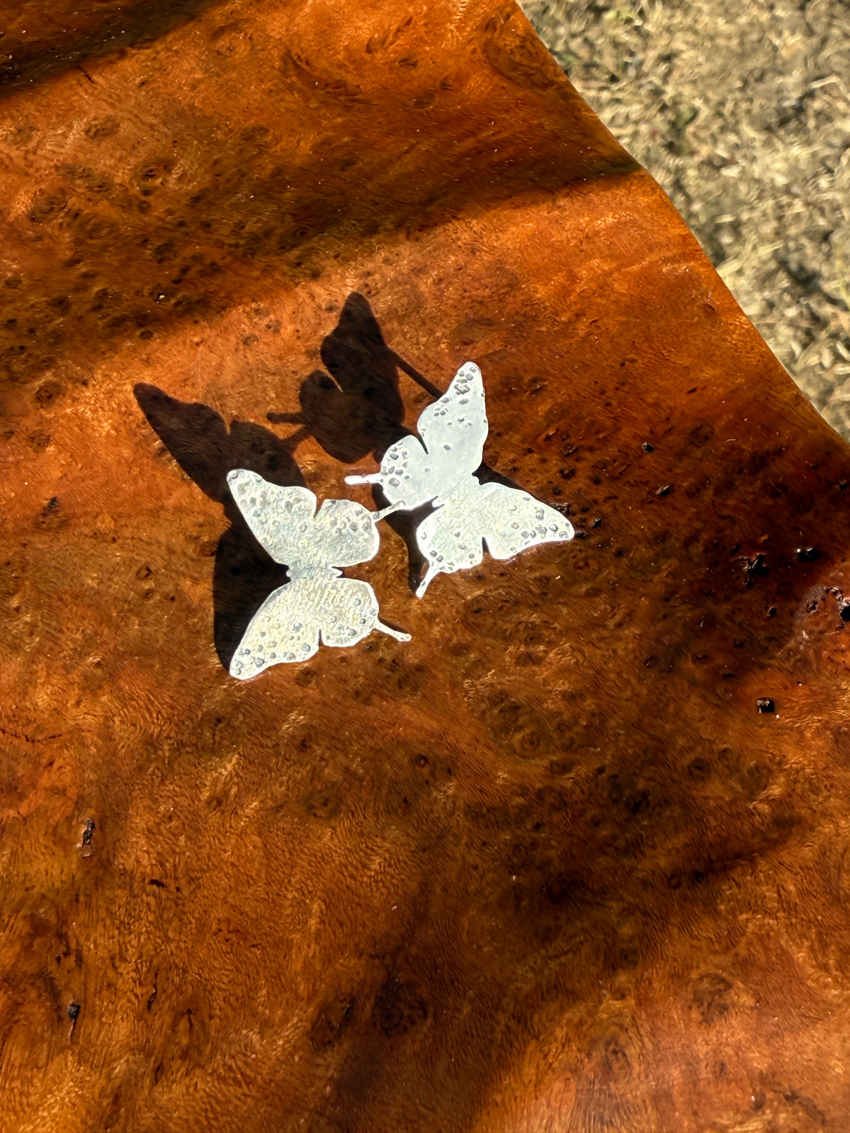 The Flutter Studs: Sterling Silver Butterflies