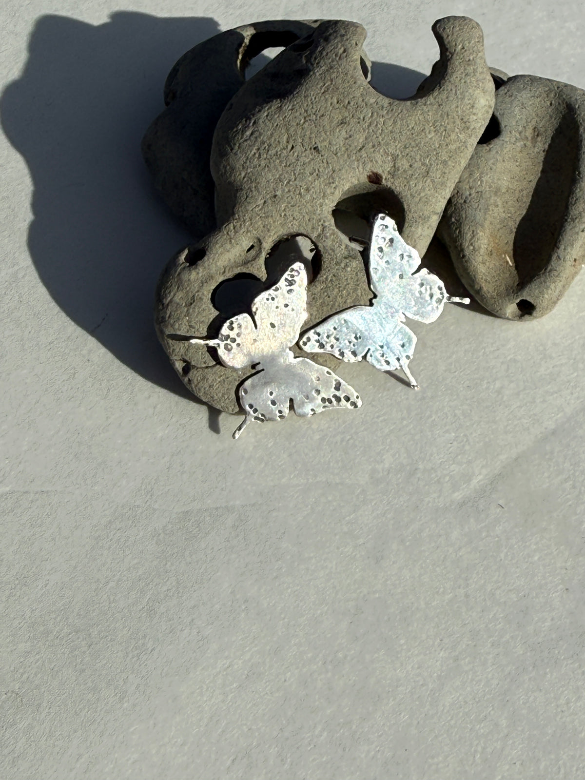 The Flutter Studs: Sterling Silver Butterflies