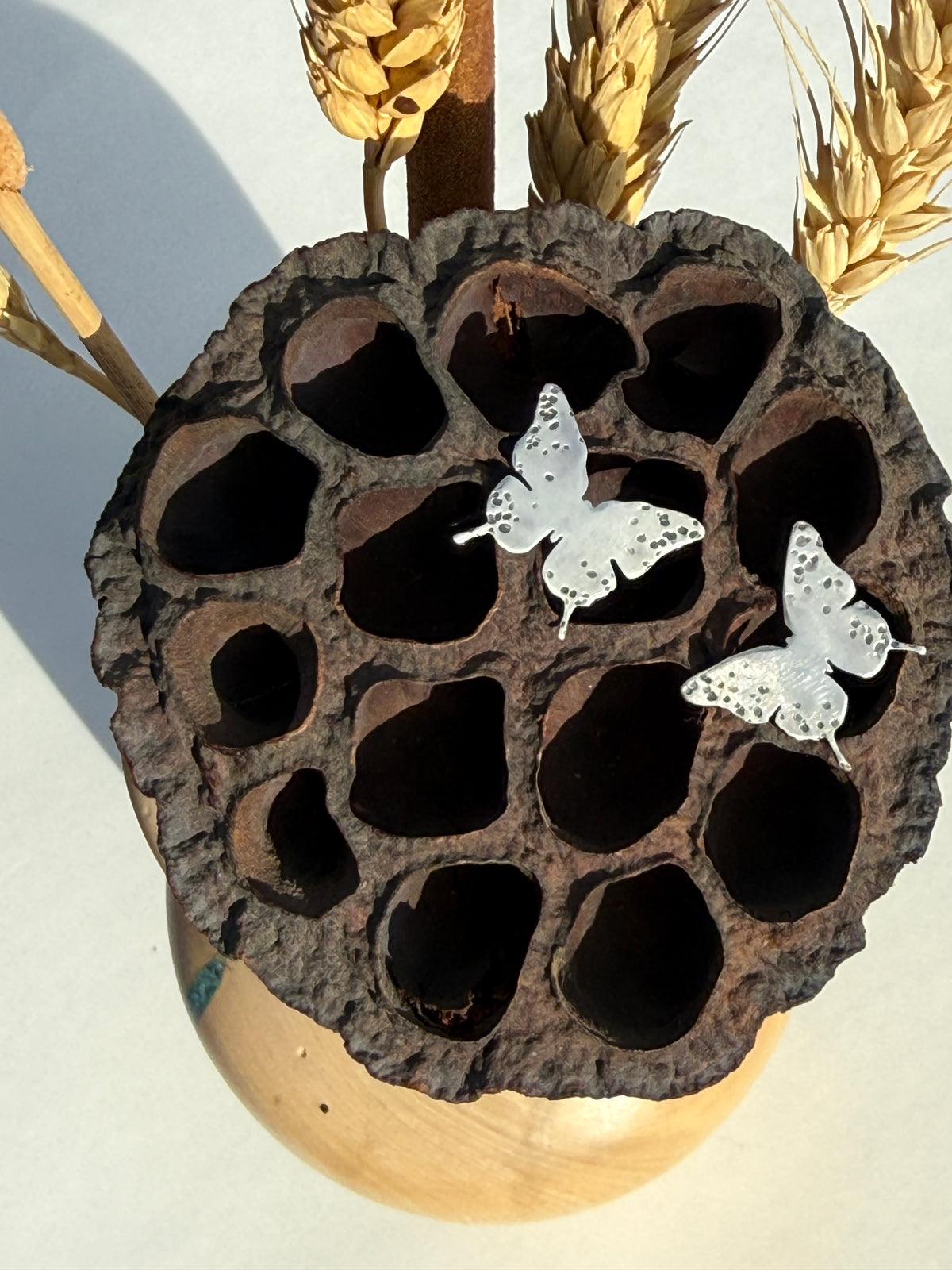 The Flutter Studs: Sterling Silver Butterflies