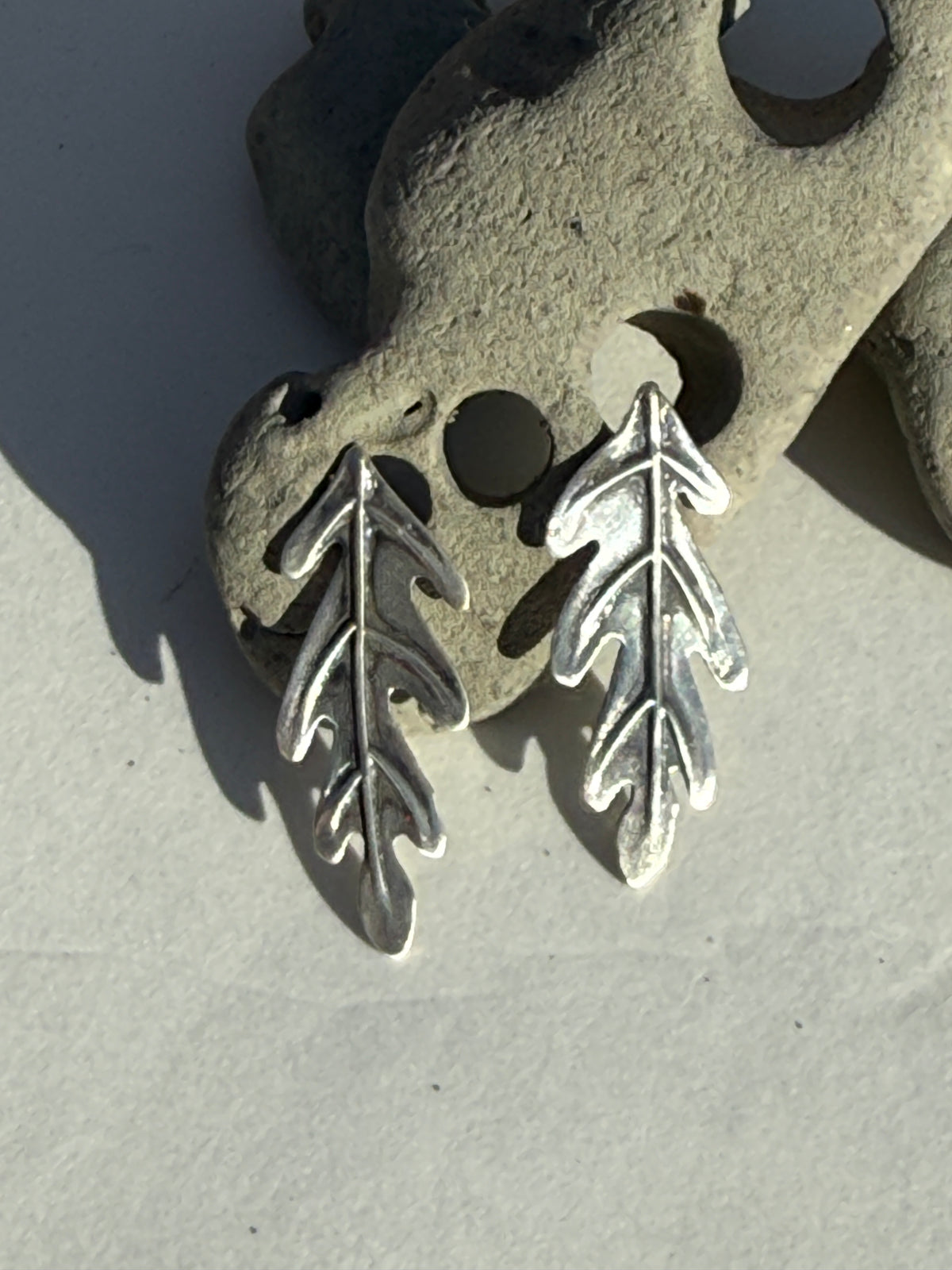Fallen Oak Stud Earrings