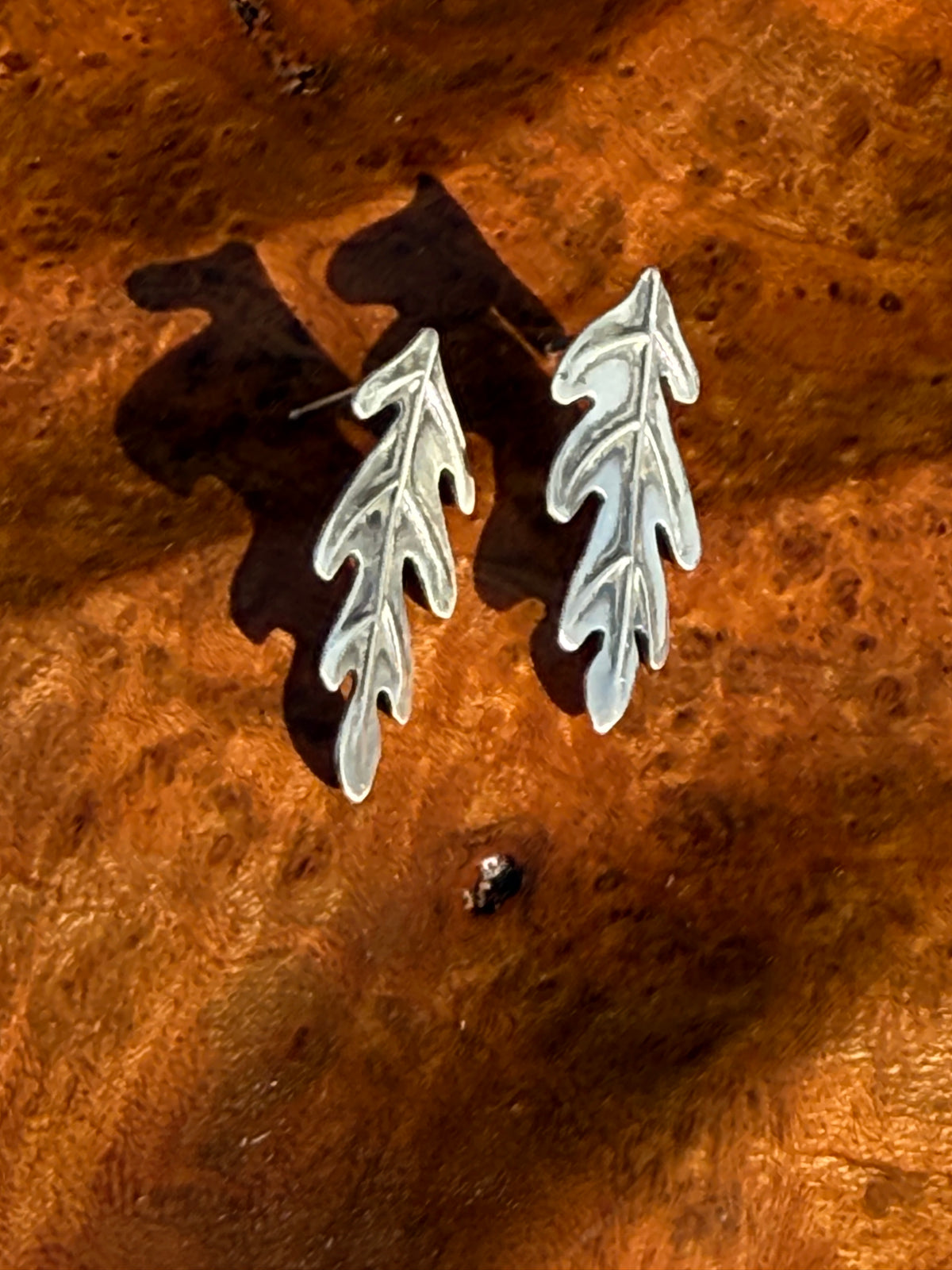 Fallen Oak Stud Earrings