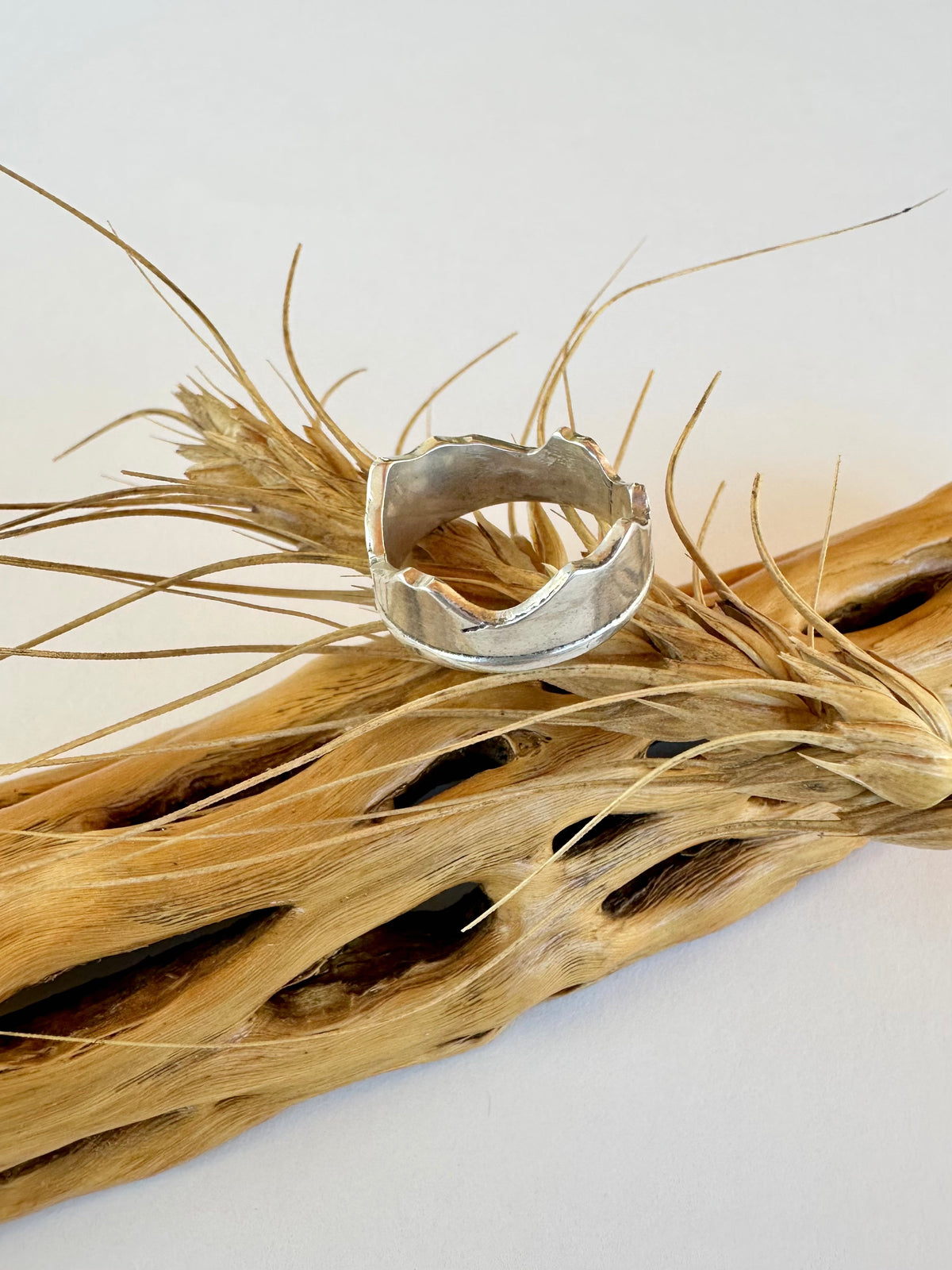 Ridgeline Band: Sterling Silver Mountain Band - size 6.5