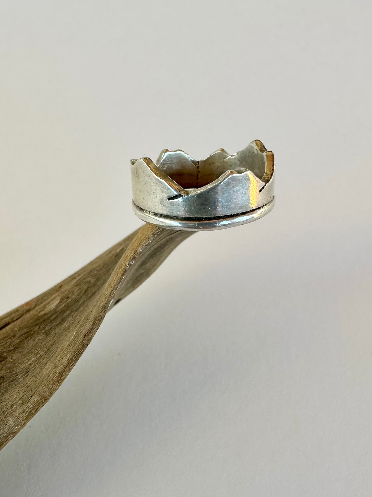 Ridgeline Band: Sterling Silver Mountain Band - size 6.5