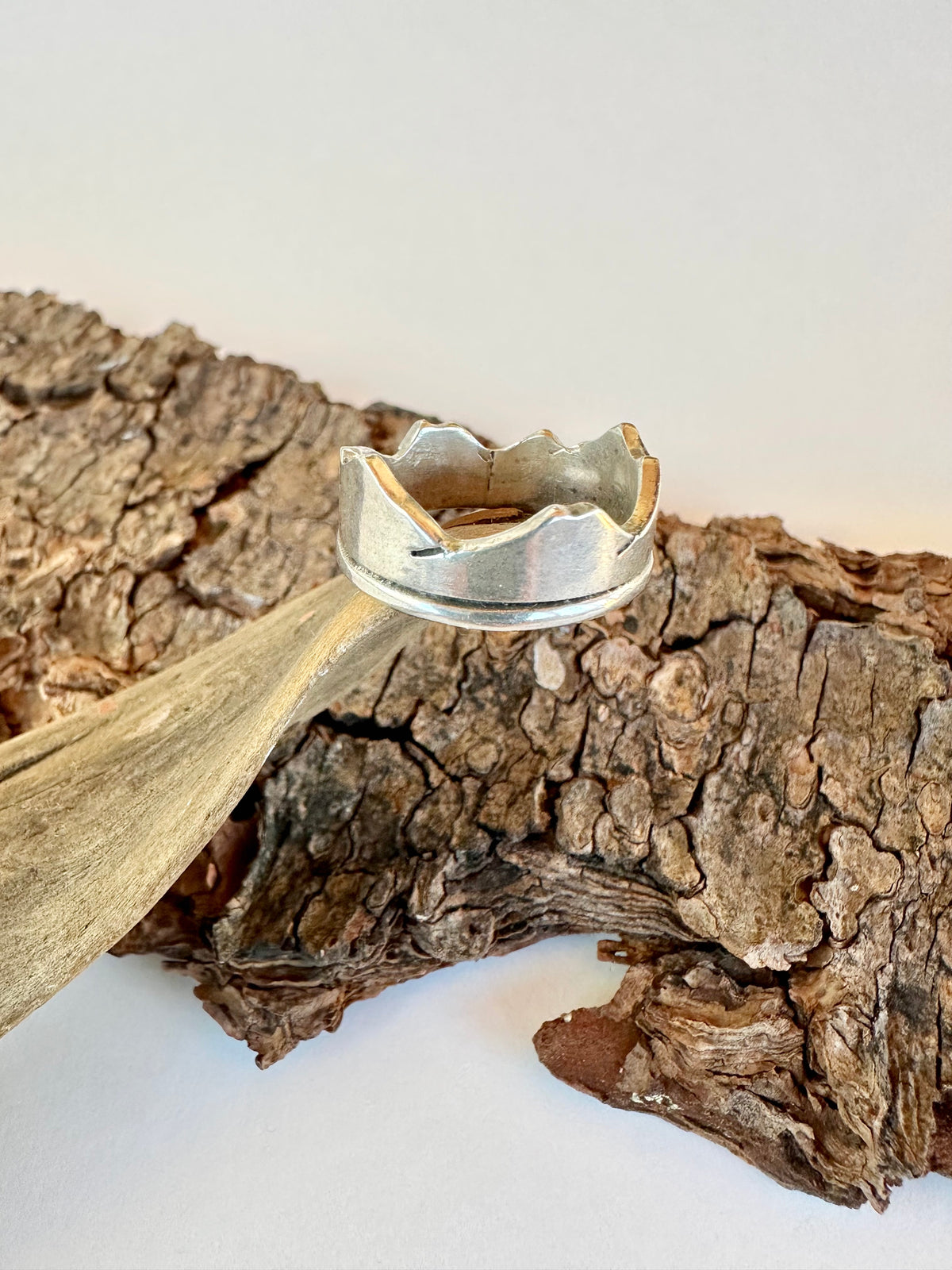 Ridgeline Band: Sterling Silver Mountain Band - size 6.5