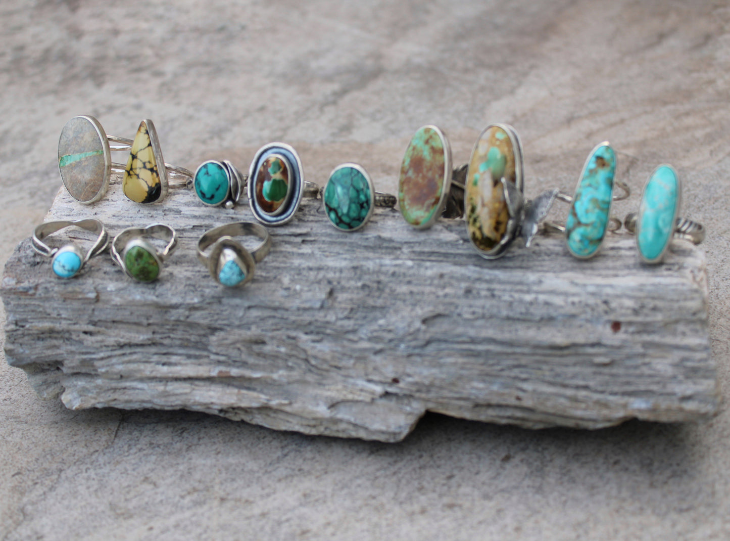 Currents Ring: Sterling Silver & Royston Ribbon Turquoise - size 6.25