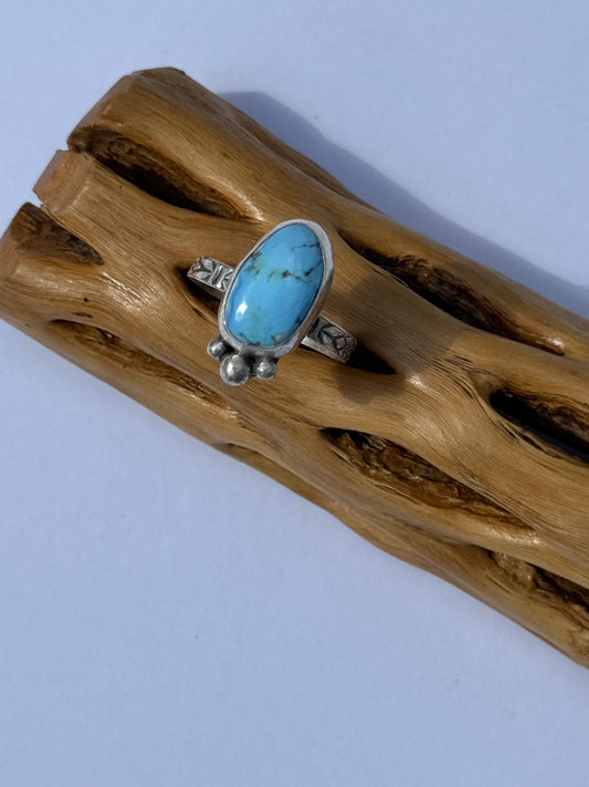 Morning Range Ring: Sterling Silver & Golden Hills Ring - size 7