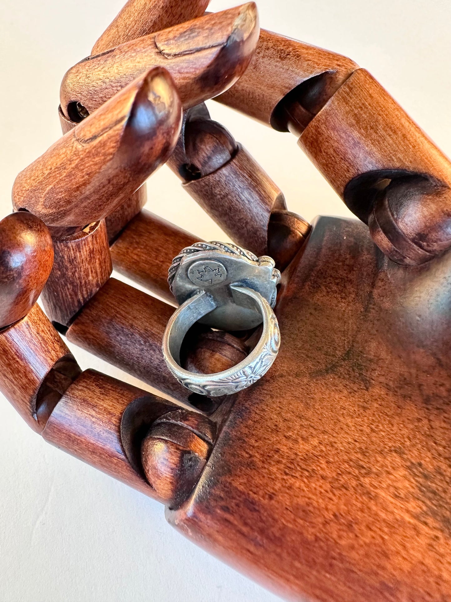 Tranquil Waters Ring - Sterling Silver & Hubei Turquoise - size 5.25