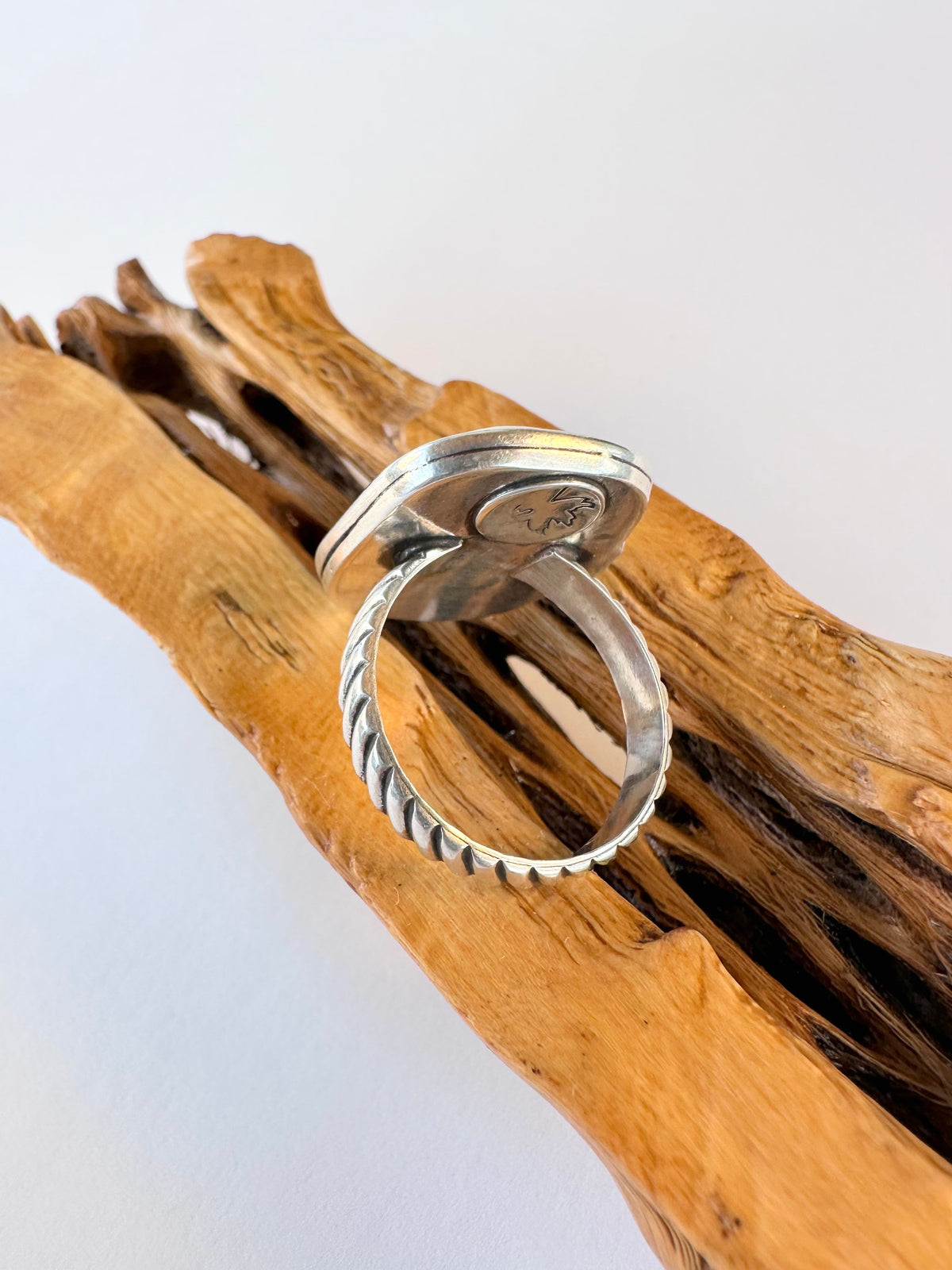 Riverstone Memory Ring: Montana Agate & Sterling Silver - size 6