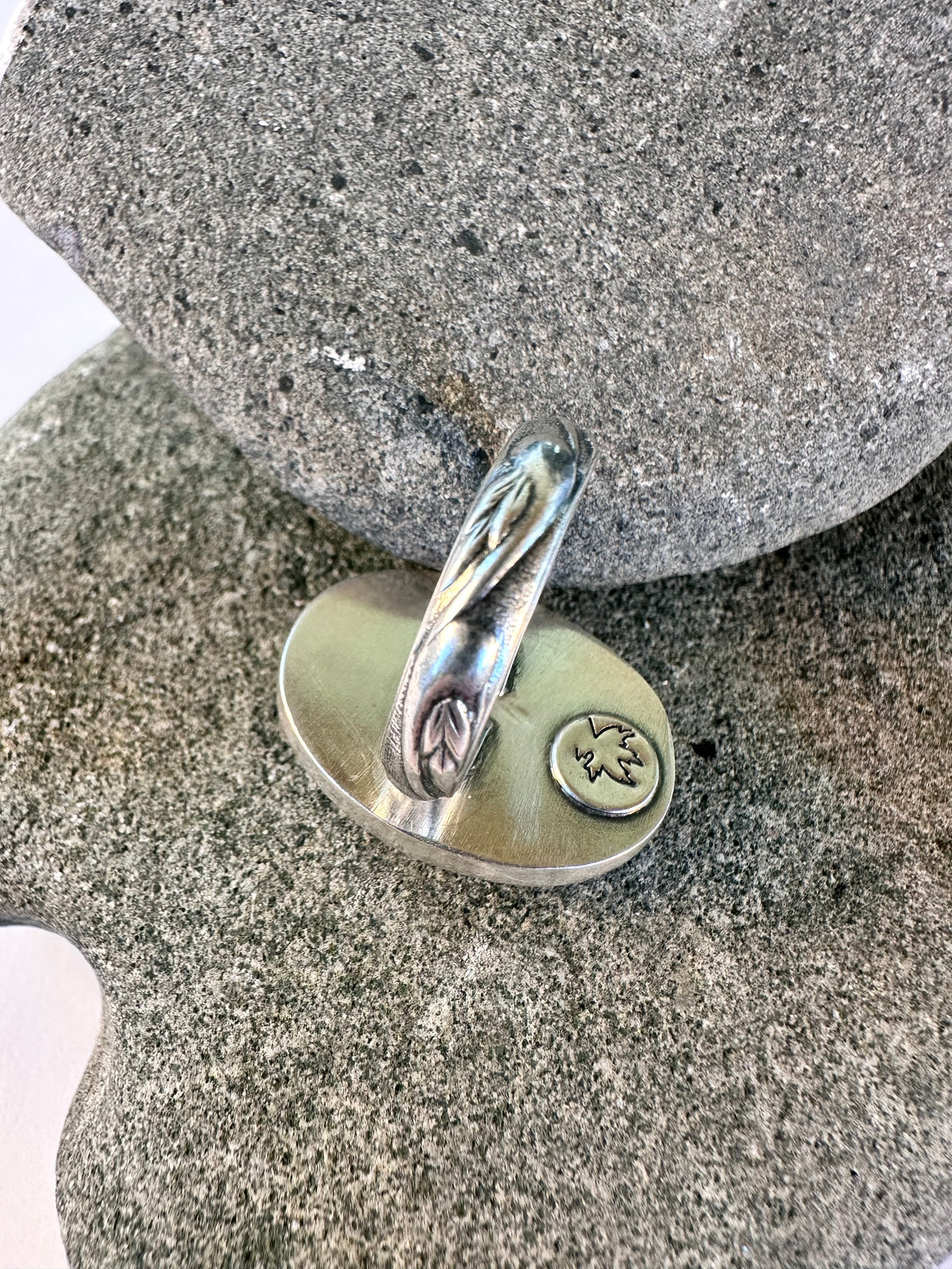 Riverbend Harmony Ring: Montana Agate & Sterling Silver - size 9