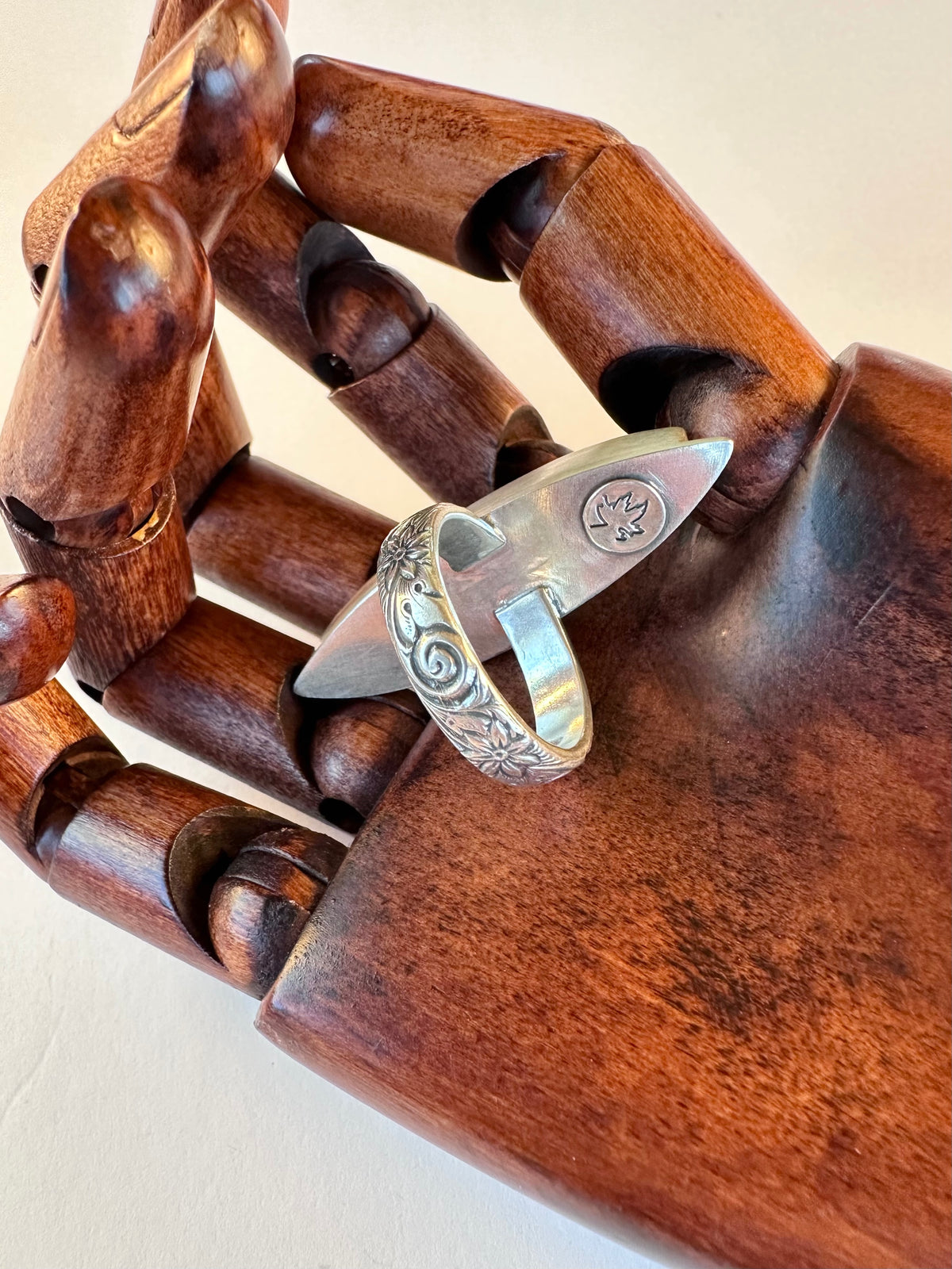 Wild Heart Ring - Gemmy Rhodochrosite & Sterling Silver - size 9.75