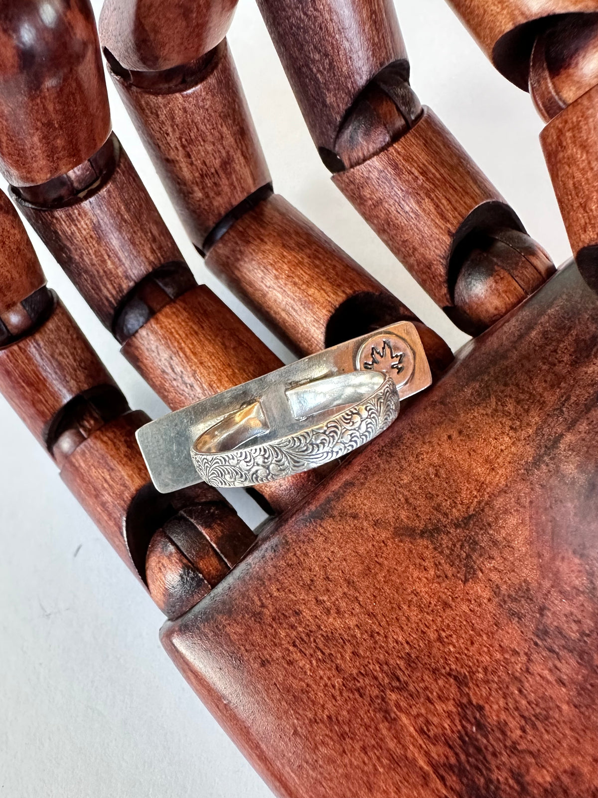 Ancient Earth Ring: Woolly Mammoth Tusk & Sterling Silver - size 9