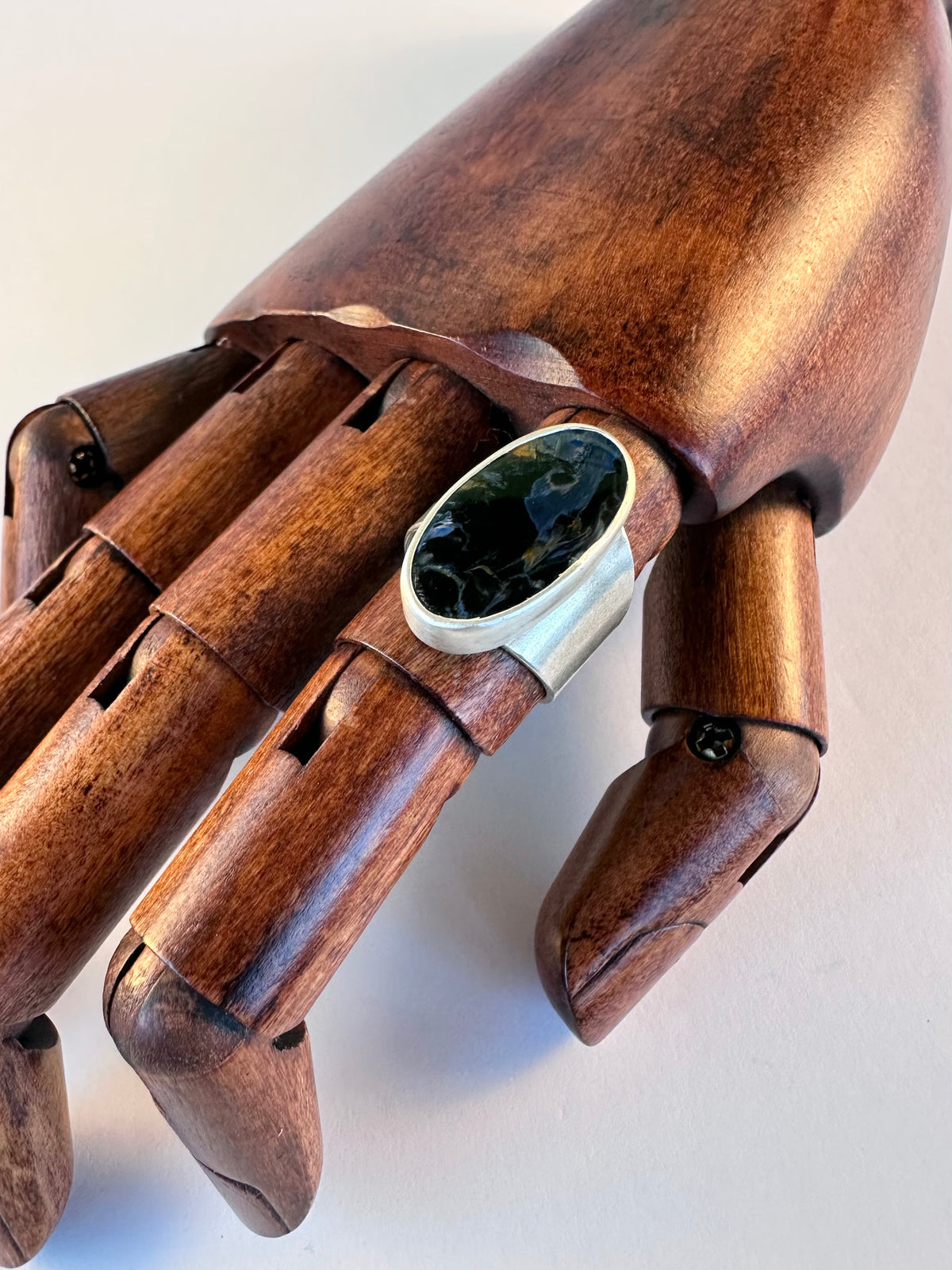 Stormcaller Ring: Pietersite & Sterling Silver - size 6