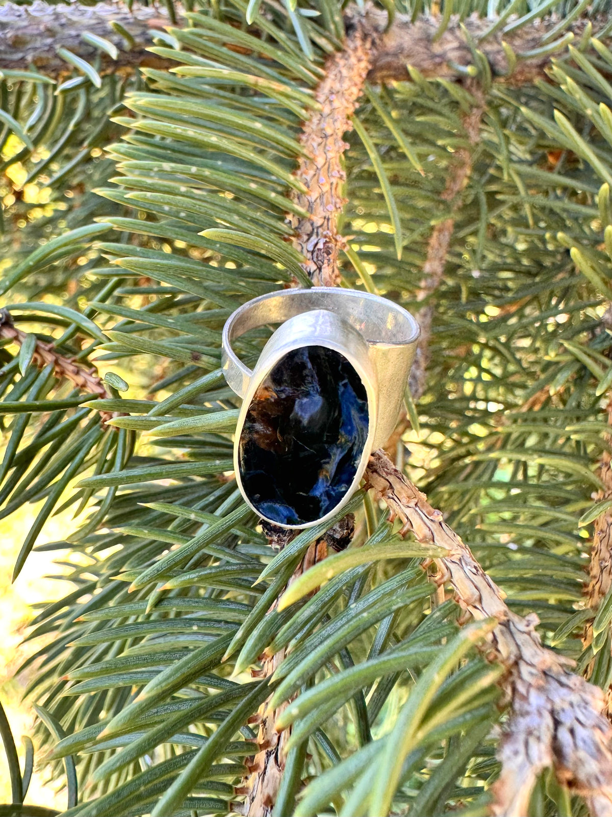 Stormcaller Ring: Pietersite & Sterling Silver - size 6