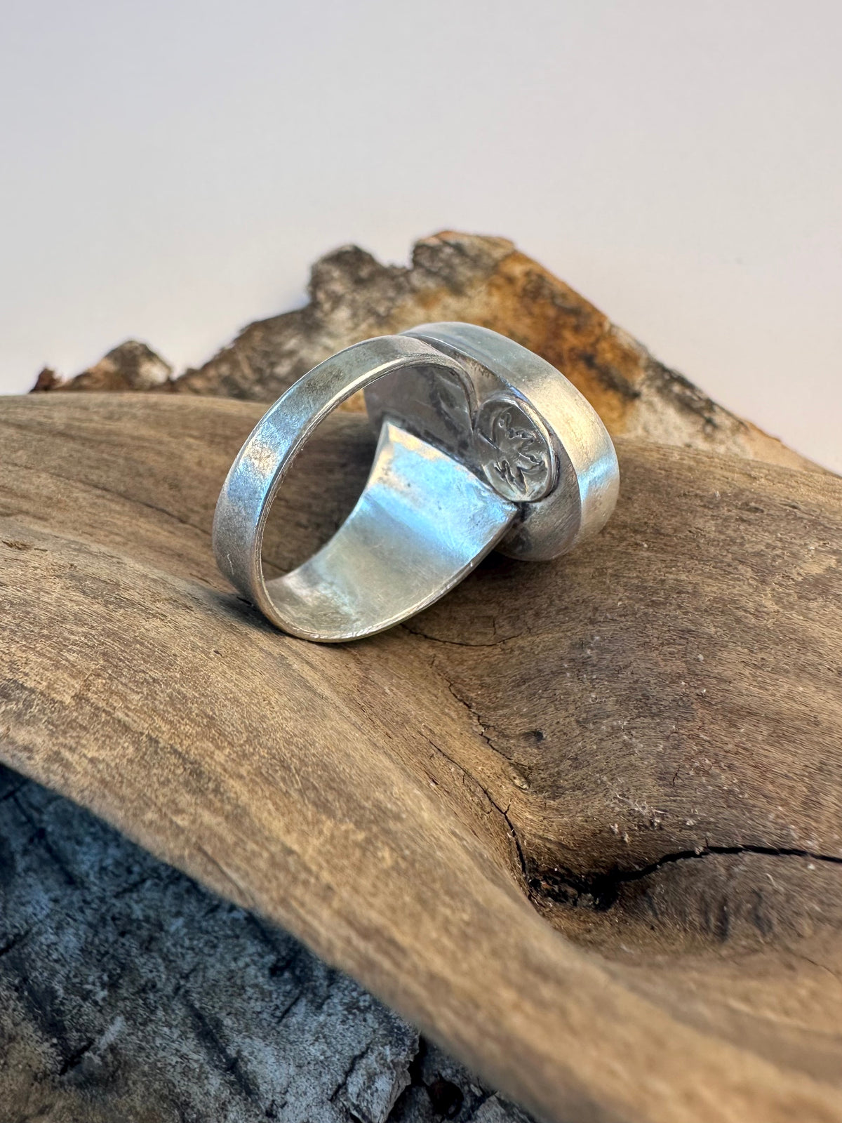 Will Terrain Ring: Native Copper & Sterling Silver - size 6.25
