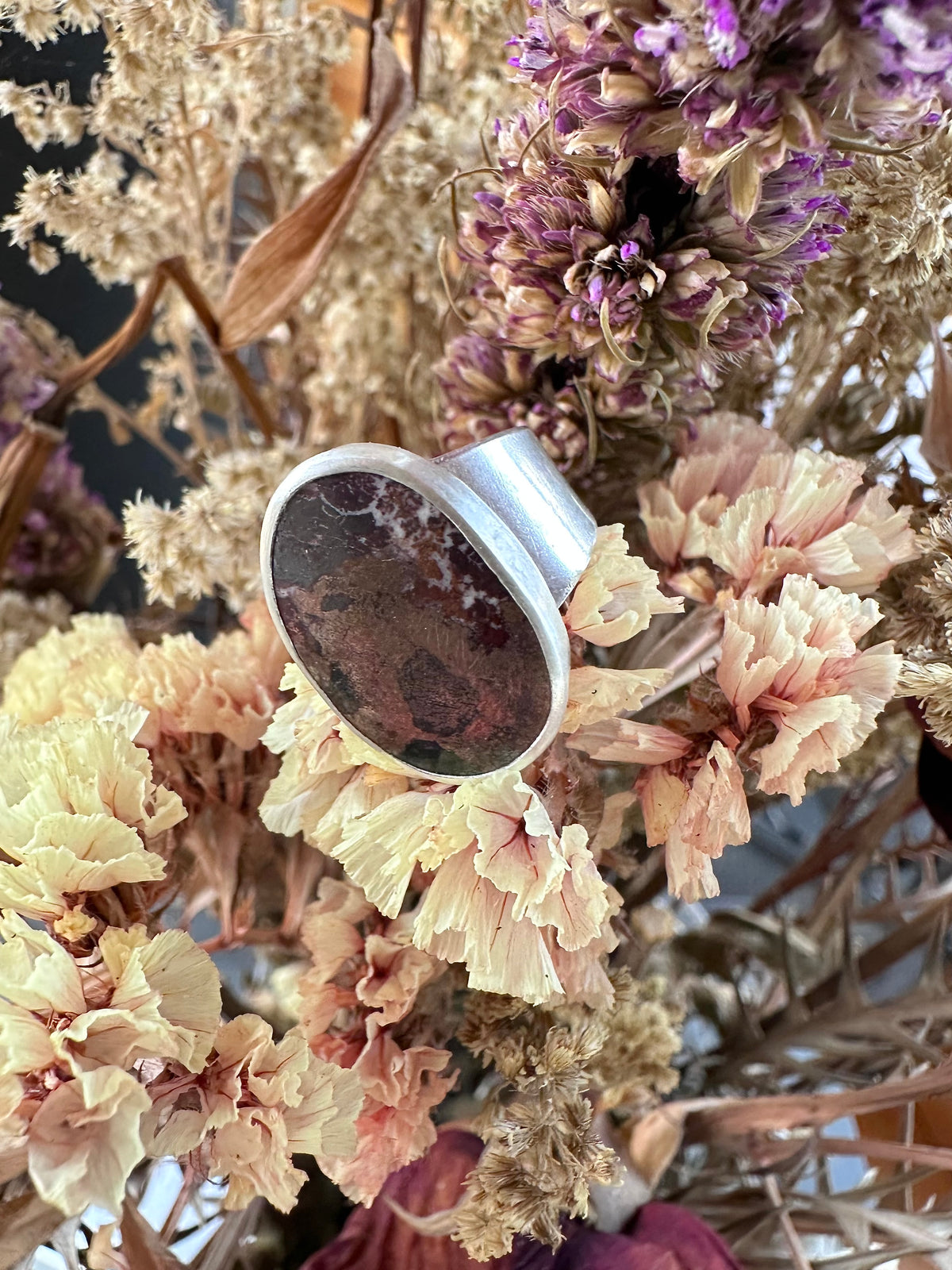 Will Terrain Ring: Native Copper & Sterling Silver - size 6.25