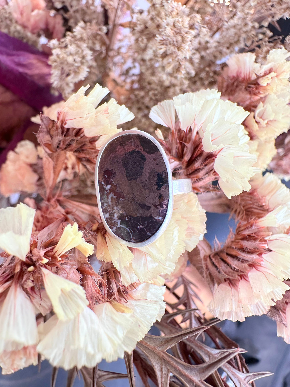Will Terrain Ring: Native Copper & Sterling Silver - size 6.25