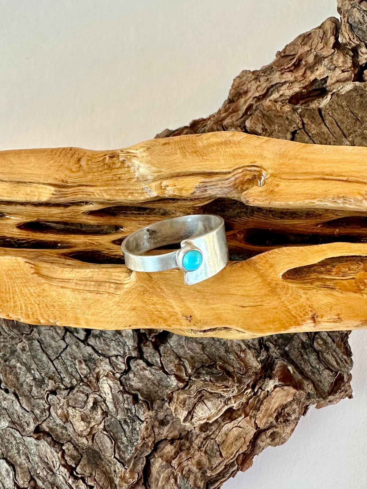 Crossroads Ring: Sonoran Turquoise Overlap & Sterling Silver - size 6
