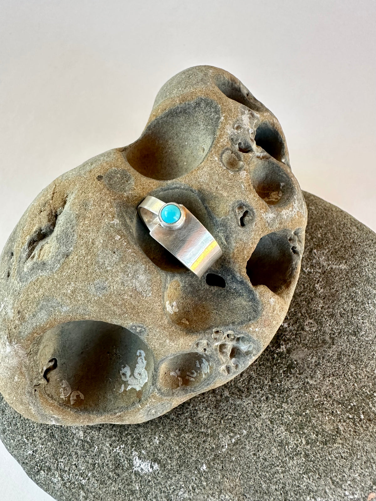 Crossroads Ring: Sonoran Turquoise Overlap & Sterling Silver - size 6